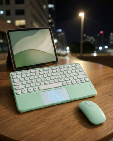 Yeni Nesil Ultra İnce Taşınabilir Q Klavye Bluetooth Touchpad
