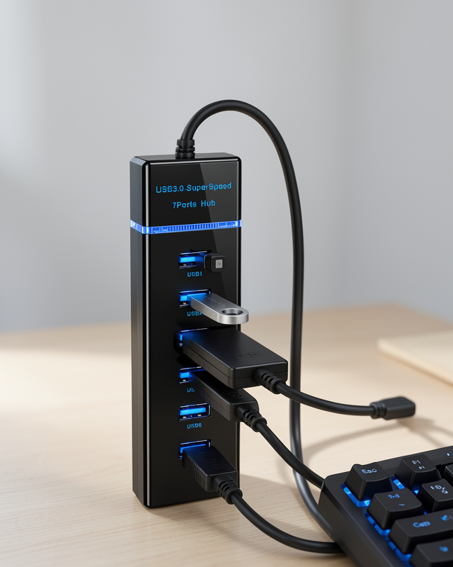 Windows Uyumlu 7 Port USB 3.0 USB Hub Çoklayıcı