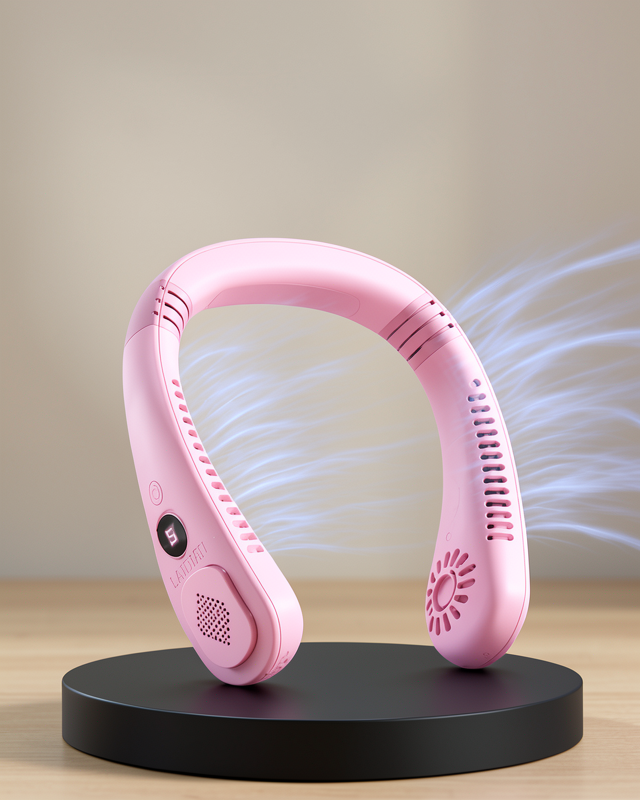Kablosuz Pembe Boyun Fanı Taşınabilir Sessiz Kişisel Serinletici