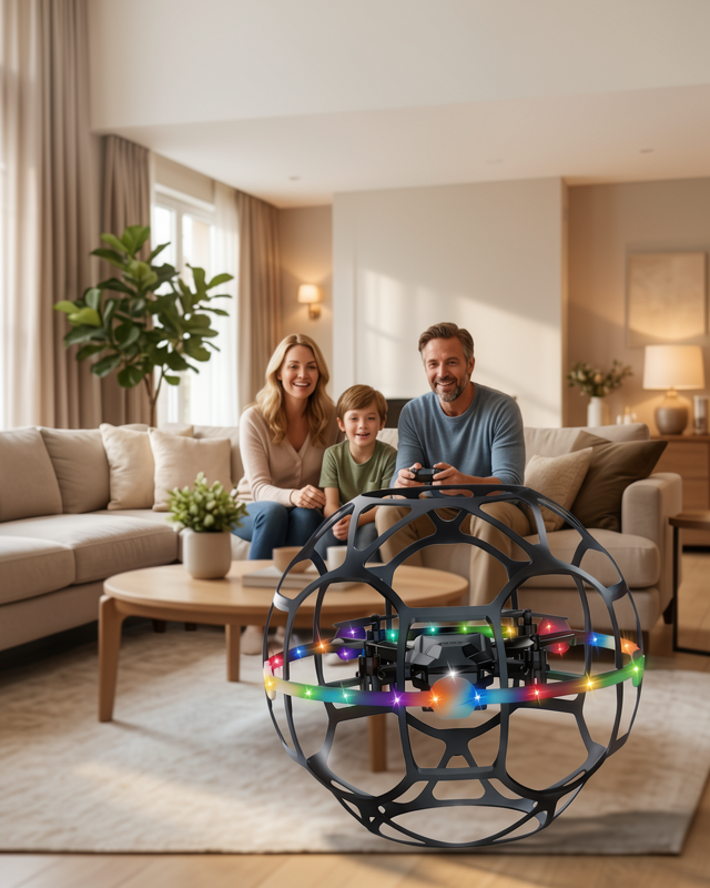 LED Işıklı Eğlence Oyuncağı El Sensörlü Uçan Top Drone Çocuklar İçin