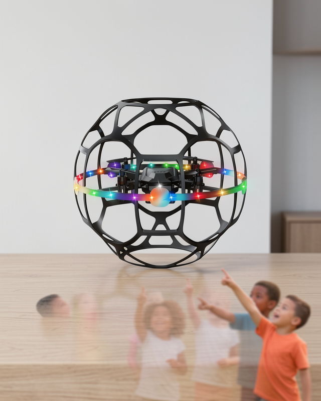 LED Aydınlatmalı Akıllı Mini Drone Şarjlı Futbol Topu Tasarımıyla