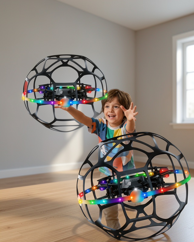 LED Işıklı Futbol Topu Tasarımında El Hareketi Kontrollü Drone