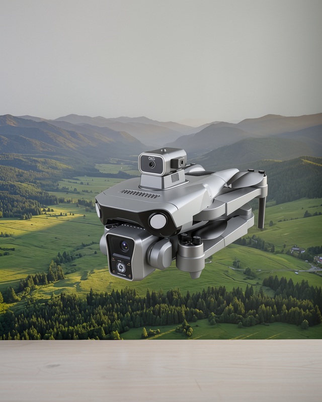 Çift Kameralı Katlanabilir Hava Aracı Ekranlı Kumandalı GPS Drone