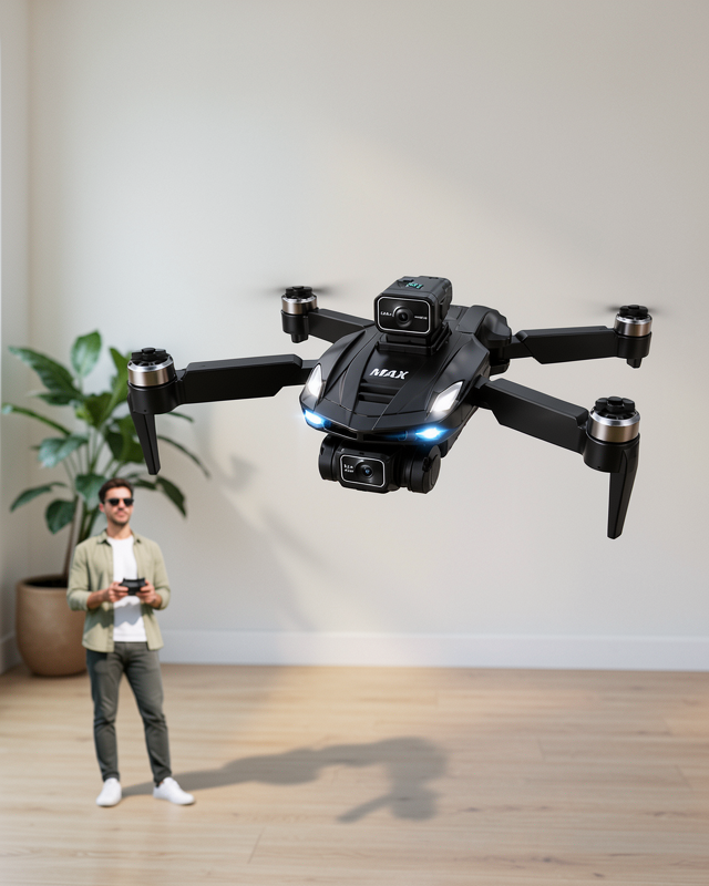 Havadan Fotoğraf ve Video Çekimi İçin Katlanabilir Çift Kameralı Drone