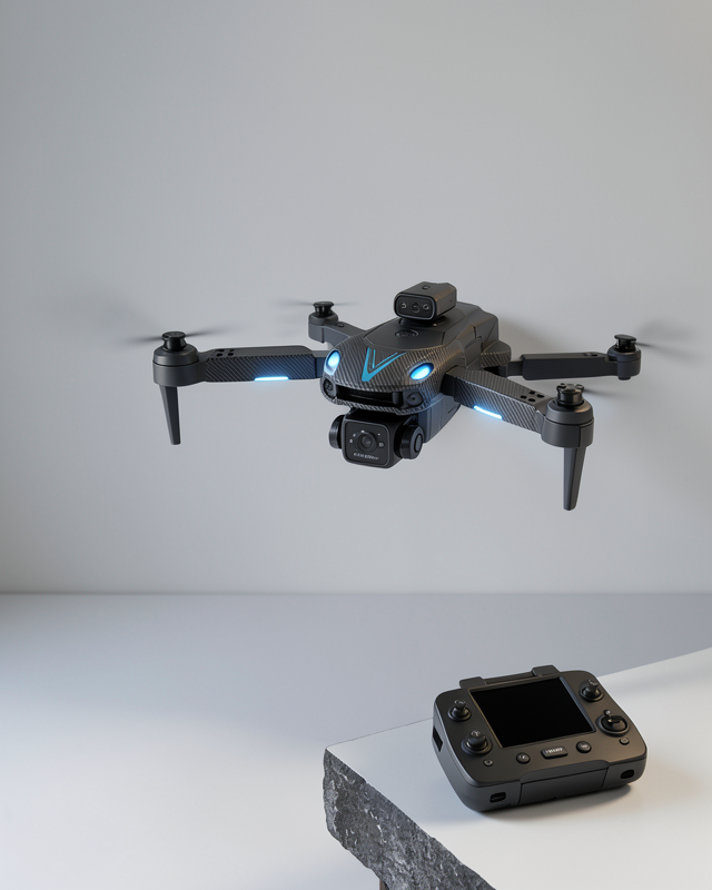 Havadan Çekim için Ekranlı Kumandalı Çift Kameralı Drone