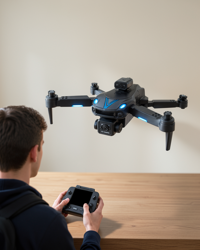 Uzaktan Kumandalı Hava Aracı Katlanabilir Çift Kameralı Drone