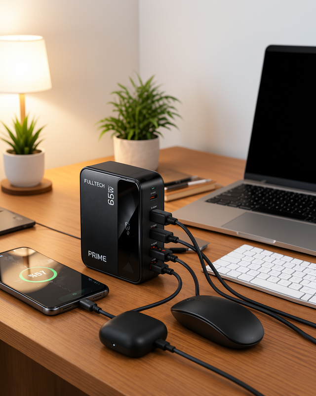 Çoklu Şarj Cihazı USB-A ve USB-C Girişleriyle