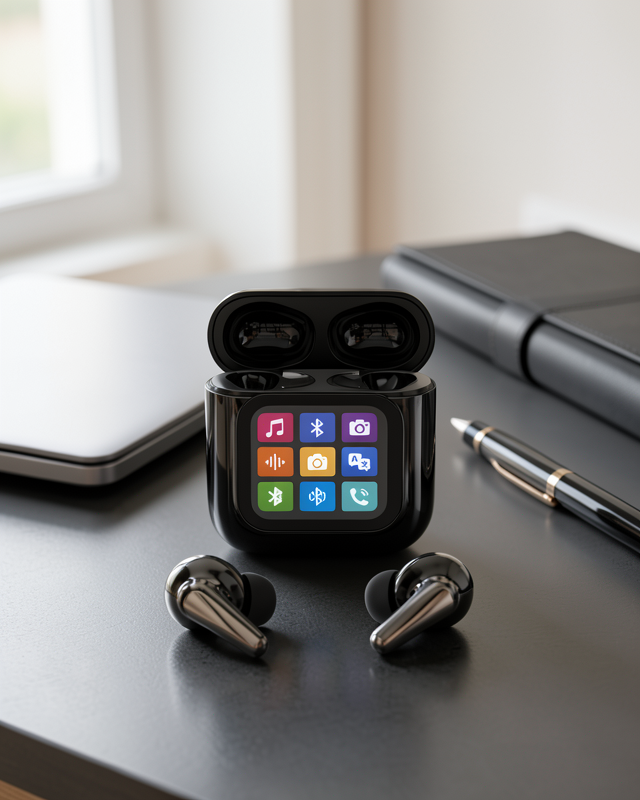 Kablosuz Bluetooth Kulaklık, AI Destekli Dokunmatik Ekranlı