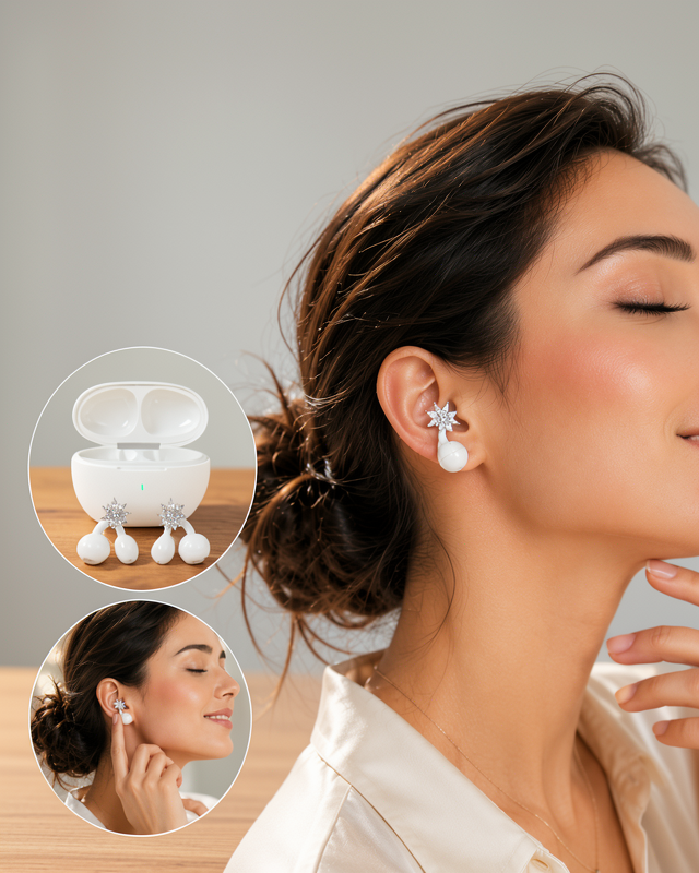 Uzun Süreli Şarj Özellikli Kablosuz Bluetooth Kulaklık Küpeli
