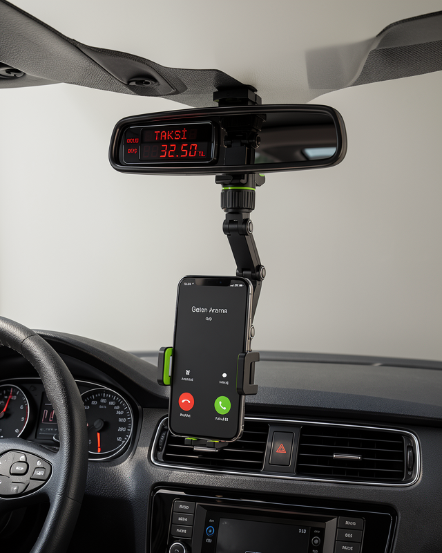 Görüş Açısını Engellemeyen Araç Aparatı Ayarlanabilir Dikiz Aynası Telefon Tutucu