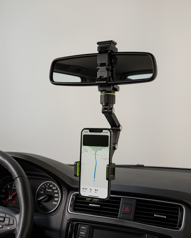 360° Dönebilen Katlanabilir Telefon Tutucu Araç İçi Dikiz Aynası
