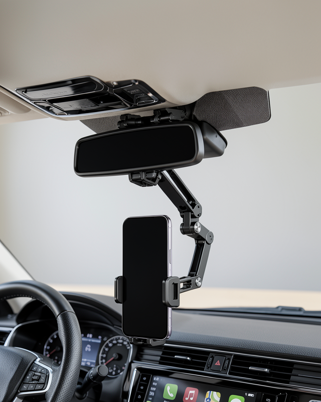 Ayarlanabilir Katlanabilir Navigasyon Telefon Standı Araç Dikiz Aynası Telefon Tutucu