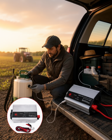 Priz Çıkışı Sağlayan 1000W Araç Aküsü İnverteri Çevirici