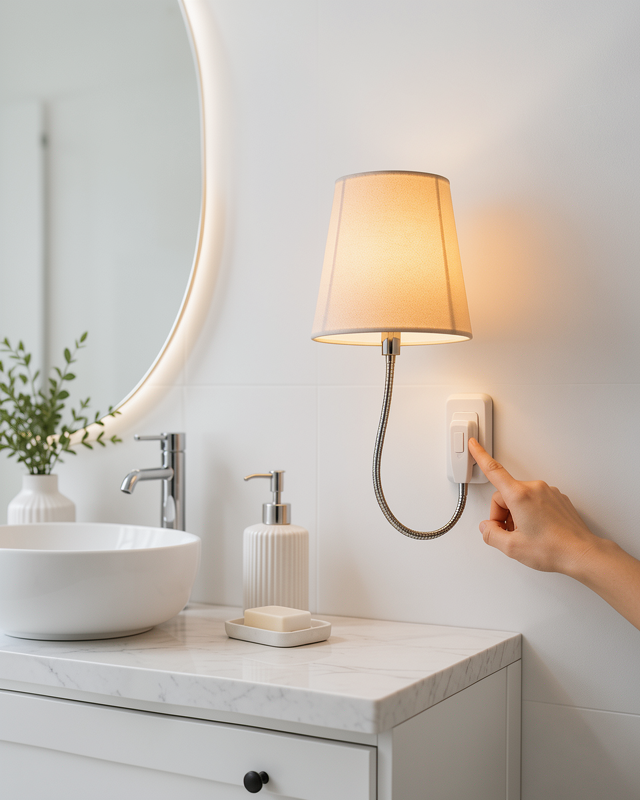 Ayarlanabilir Başlıklı Soket Tipi Dekoratif Gece Lambası