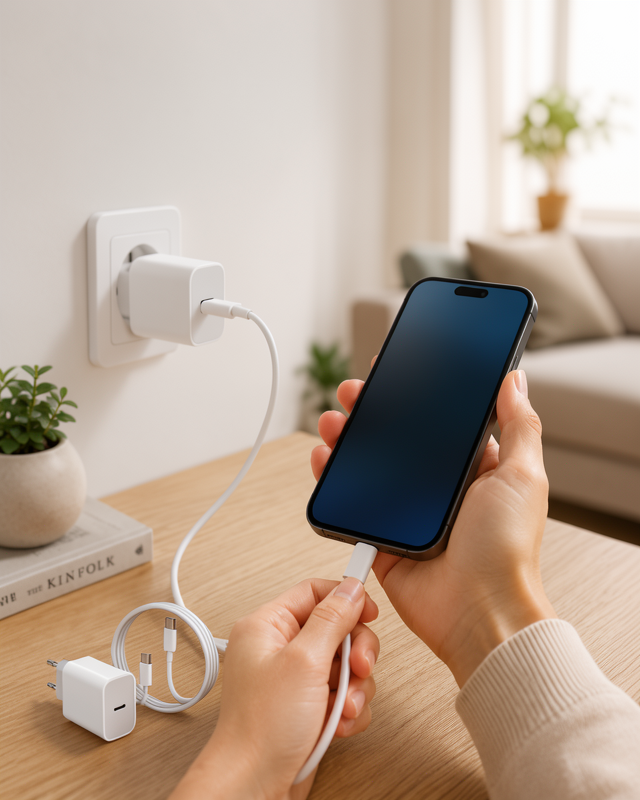 Cihazı USB-C Kablo ile Hızlı Şarj Özellikli Type-C