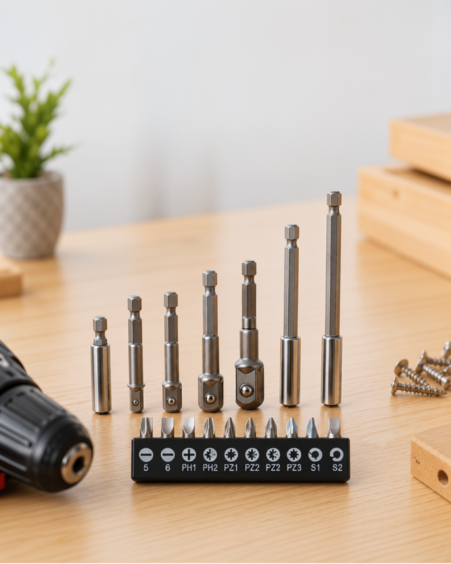 16lı Çok Amaçlı Tornavida Uçları Metal Gövdeli Bits Seti