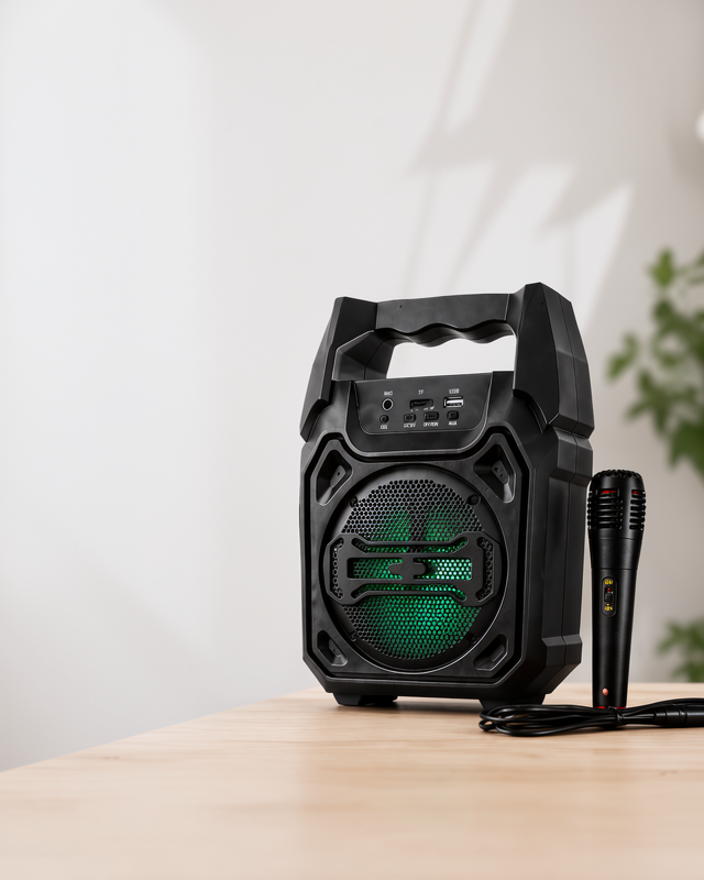 Mikrofonlu Taşınabilir Ses Sistemi 6.5 İnç Yeni Nesil Bluetooth Hoparlör