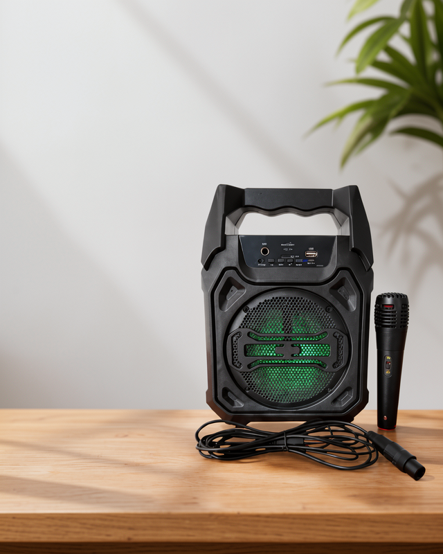 Taşınabilir Ses Sistemi, Mikrofonlu Bluetooth Hoparlör, FM Radyo, USB, SD Kart ve TWS Özellikli