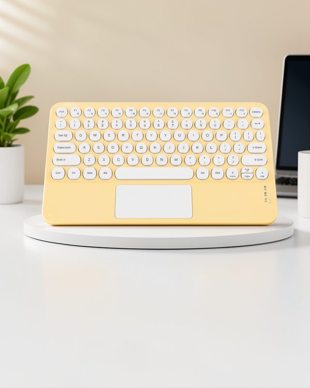Slim Kablosuz Wifi Q Klavye ile Tüm Cihazlara Uyumlu Bluetooth Touchpad