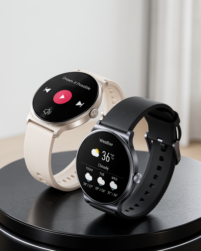 Bluetooth Bağlantılı 3 Kordonlu Akıllı Saat Sesli Görüşme Özelliğiyle