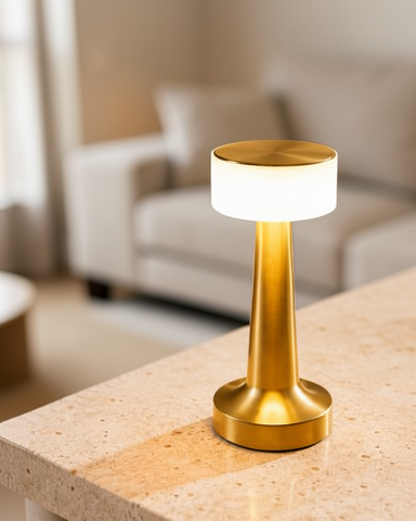 Minimalist Tasarıma Sahip Modern USB'li Kablosuz Masa Lambası, 3 Parlaklık Seviyesi