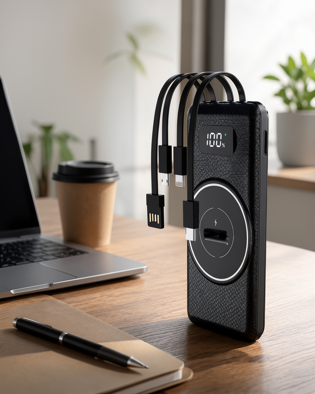 Çoklu Şarj Özelliğine Sahip Hızlı Şarjlı Dijital Göstergeli Powerbank