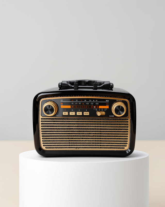 Nostaljik Tasarıma Sahip Bluetooth Bağlantılı El Fenerli Müzik Kutusu Radyo
