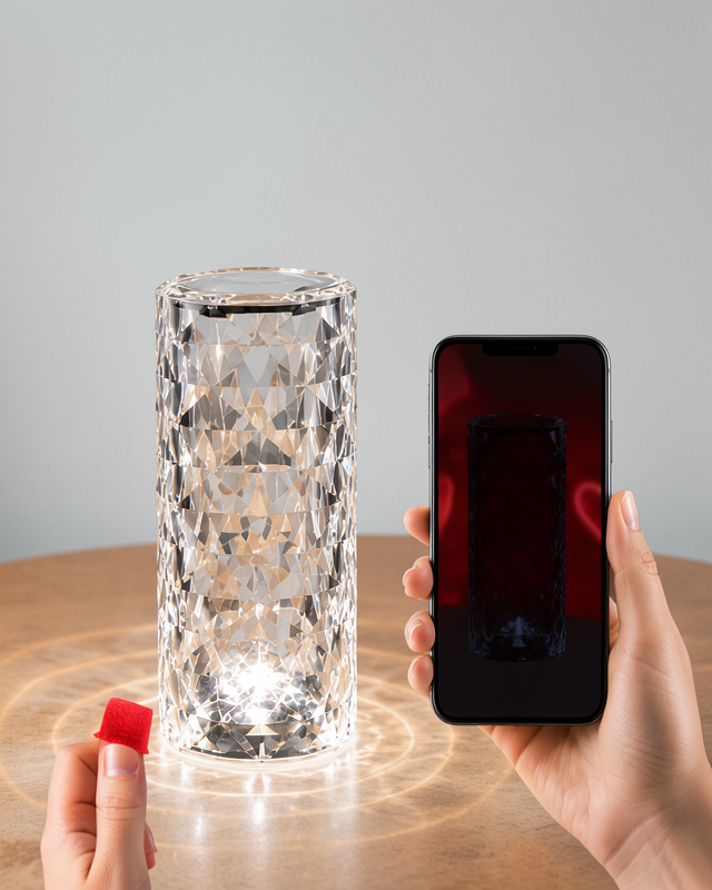 USB Şarjlı Gece Lambası Sevgiliye Hediye Kristal Lamba Sevgililer Günü İçin