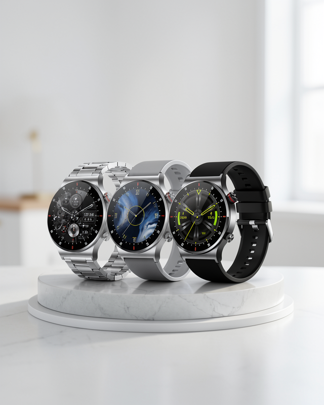 Bluetooth bağlantılı sesli görüşme ve nabız ölçer özellikli Amoled ekranlı akıllı saat