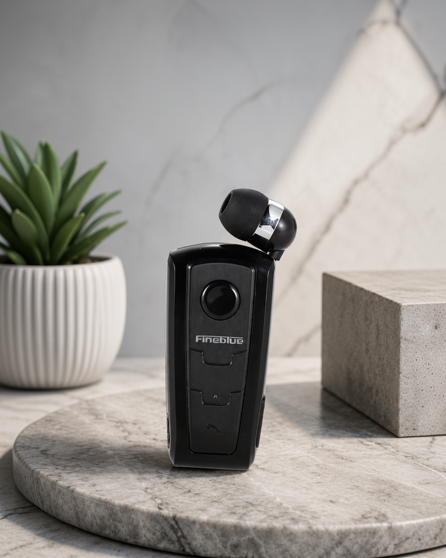 Makaralı Bluetooth Kulakiçi Kulaklık Fineblue F910, Tüm Telefonlarla Uyumlu, Mikrofonlu ve Titreşimli