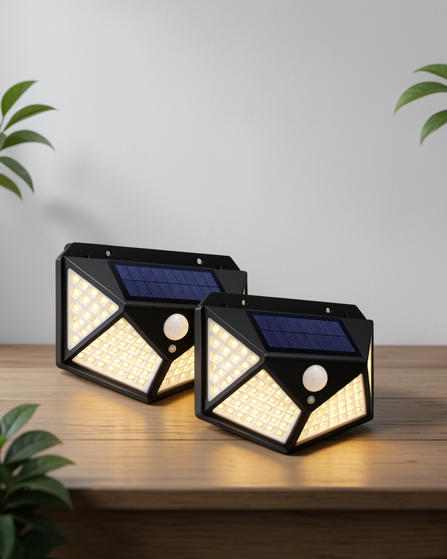 Suya dayanıklı parlak beyaz ışıkla solar sensörlü duvar lambası