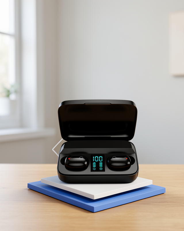 Kablosuz TWS Stereo Bluetooth 5.0 Dijital Göstergeli Kulaklık