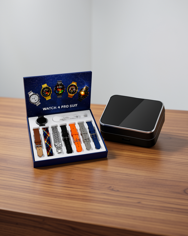 Aynalı Bluetooth Kulaklık, Akıllı Saat ve Powerbank Seti, ANC Özelliği ile