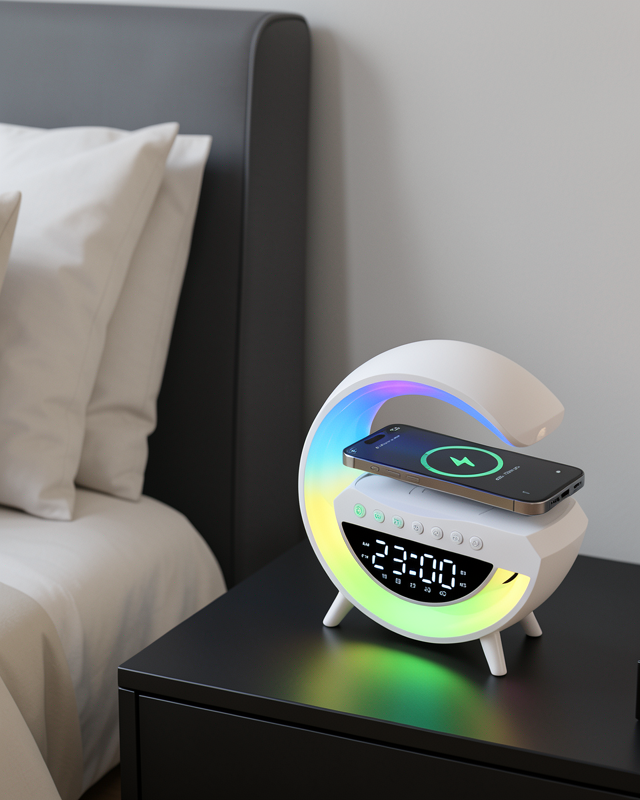 Taşınabilir Ses Sistemi, Kablosuz RGB Bluetooth Hoparlör, USB FM ve AUX Desteği