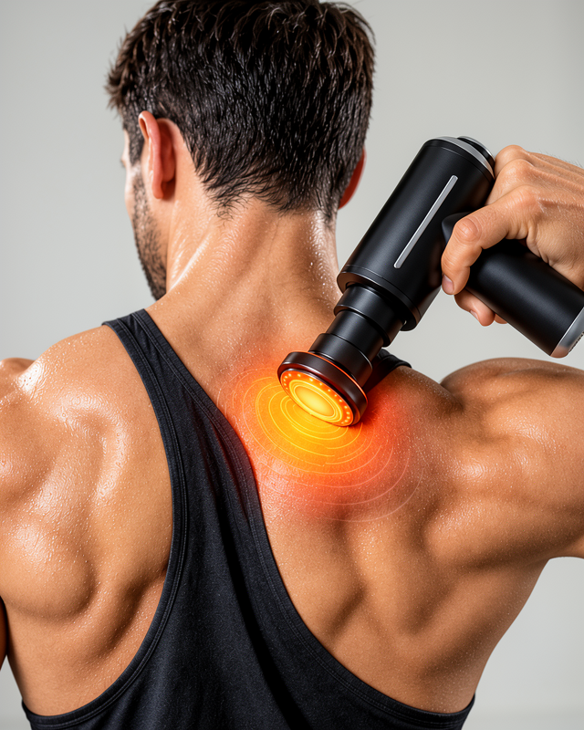 3200 RPM Şarjlı Kas Masaj Cihazı Sıcak Soğuk Terapili Masaj Tabancası