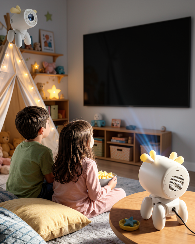 WiFi Bluetooth ve Dolby Ses Sistemi ile 4K Akıllı Projektör Tasarımı