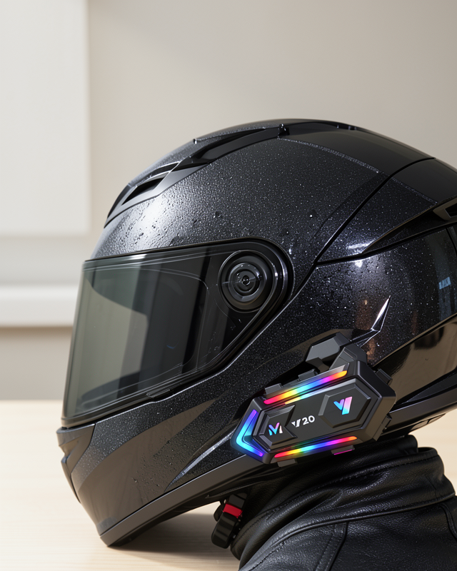 Su Geçirmez Kulaklık Bluetooth 5.3 Motosiklet Kask Intercom Gürültü Engelleyici