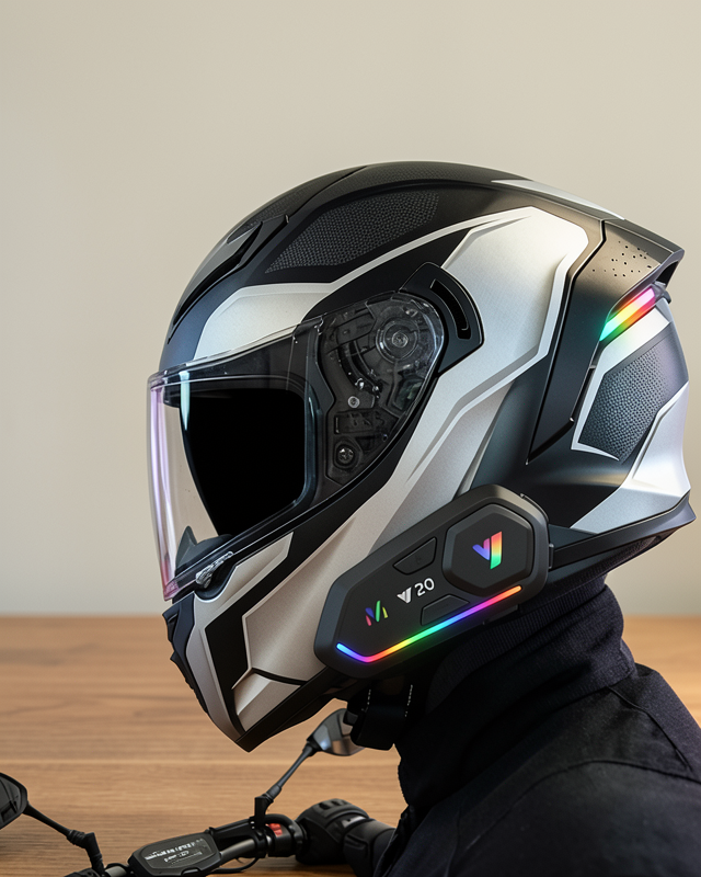 Bluetooth 5.3 Teknolojili Şarjlı Motosiklet Kask Intercom Kulaklık
