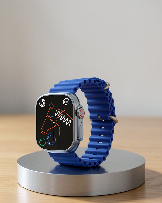 Ultra Akıllı Saat 2.05 IPS Ekran Spor Modu ve Bluetooth Arama Desteğiyle