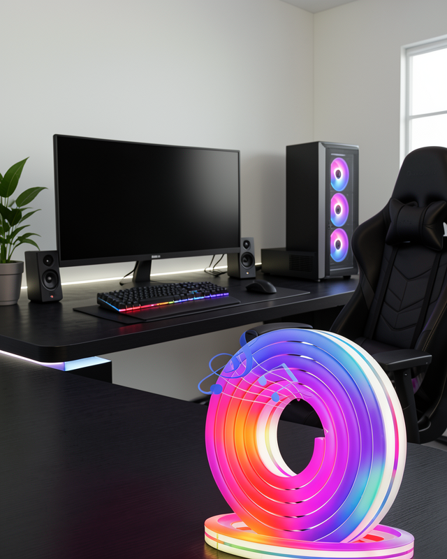 RGB Neon Led Şerit Işık 16 Milyon Renk USB Uygulama Kontrollü