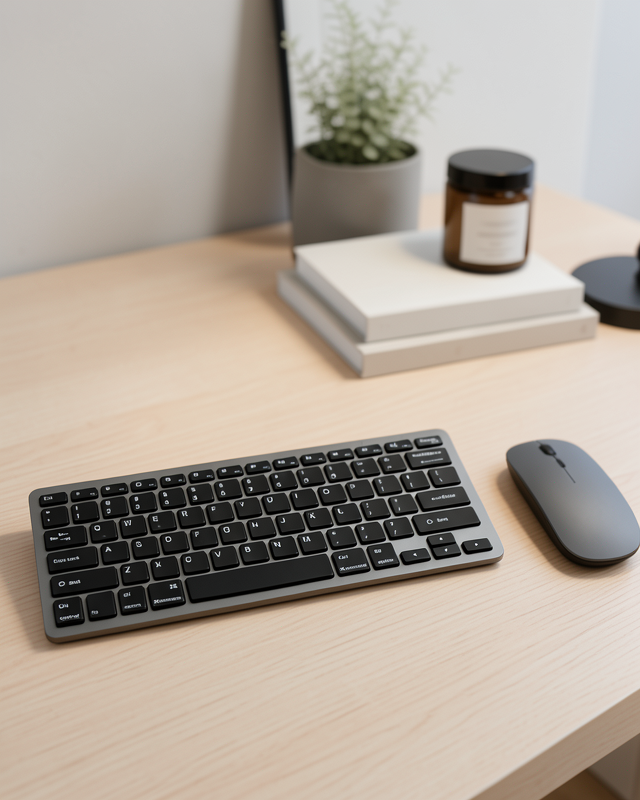 Bluetooth Klavye Mouse Seti Çoklu Cihaz Uyumlu Sessiz Kullanım