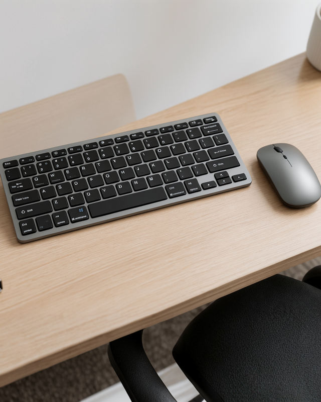Şarjlı Kablosuz Klavye ve Mouse Seti Bluetooth 2.4G Taşınabilir