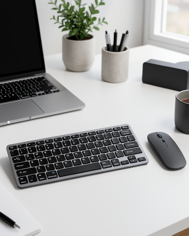 Kablosuz Klavye Mouse Kombini Bluetooth 5.0 Tablet Telefon Bilgisayar Uyumlu