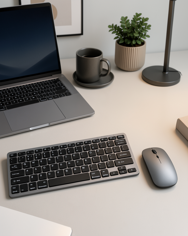 Kablosuz Klavye Mouse Seti Bluetooth 2.4G Şarj Edilebilir
