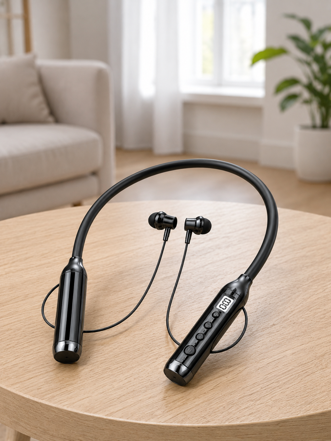 Uzun Kullanım Süreli Bluetooth Kulaklık Boyun Bantlı Mikrofonlu 600 Saat Müzik Süreli Ses ve Çağrı Kontrollü Kablosuz Kulaklık