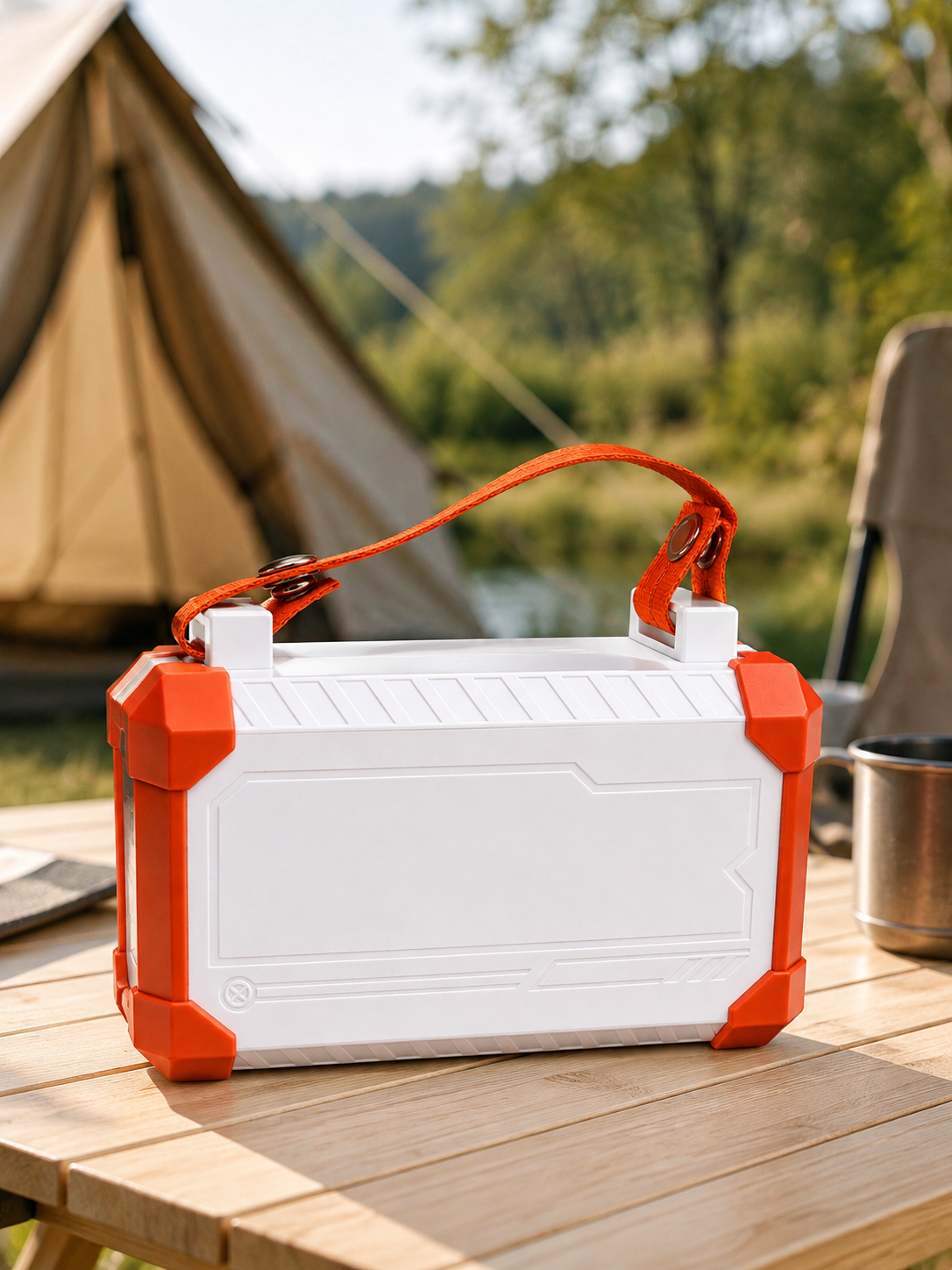 Kamp ve Seyahat İçin 60000 mAh Powerbank 22.5W Hızlı Şarj Acil Durum Işıklı Taşıma Saplı 4 Entegre Kablolu