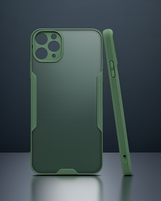 Apple İphone 11 Pro Max Kılıf Platin Silikon - Yeşil