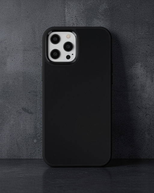 Apple İphone 12 Pro Max Kılıf Asya Deri Silikon - Siyah
