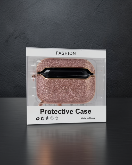 Apple Airpods 3 (3.nesil) Spell Simli Kılıf - Rose Gold