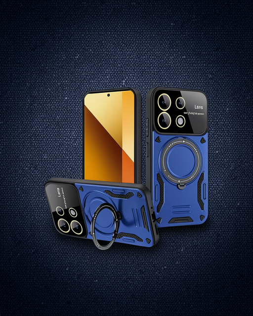 Xiaomi Redmi Note 13 4g Kılıf Joy Lens Standlı Kapak - Lacivert
